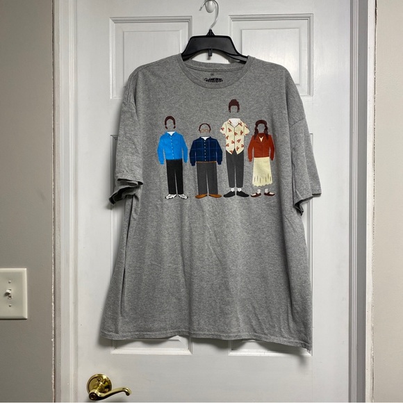 Seinfeld Cast Silhouette t shirt 2X Elaine George Kramer and Jerry Hair - Picture 2 of 9